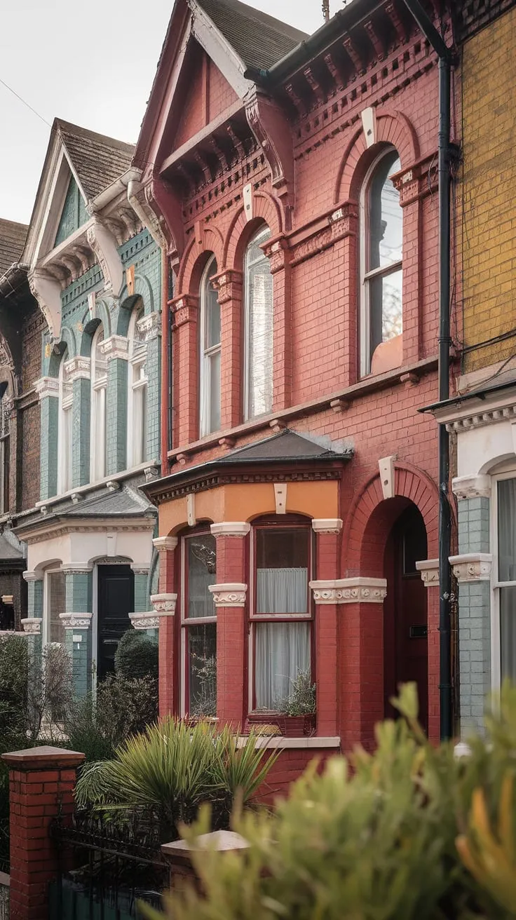 Warm-hued London brickwork evokes Victorian elegance