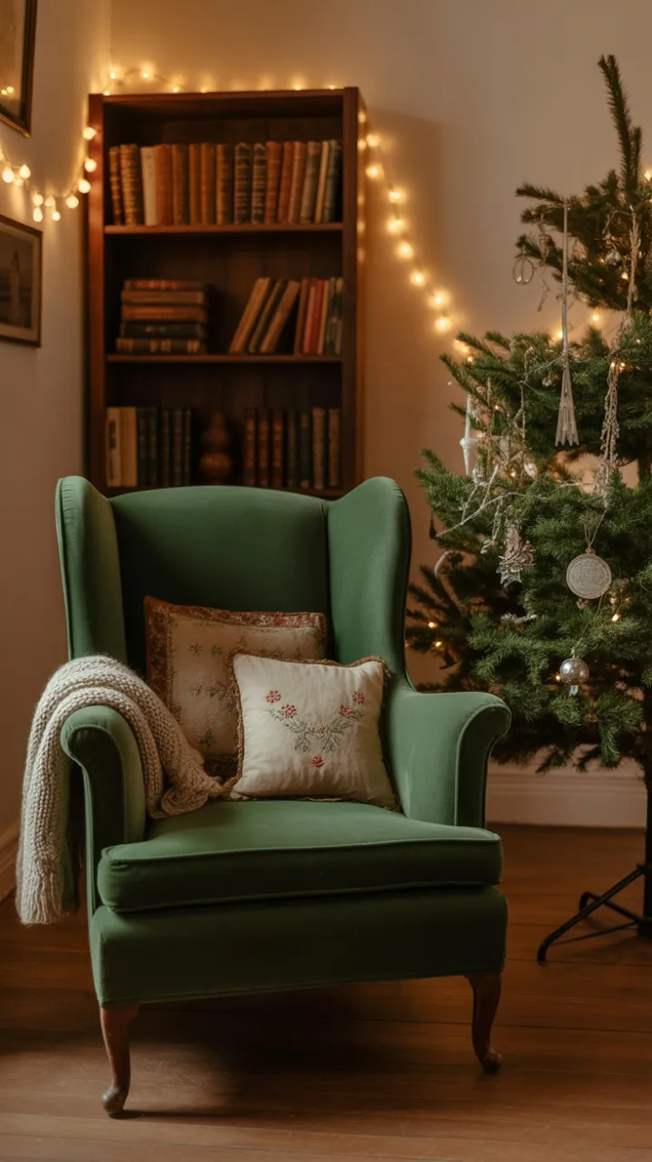 Emerald Velvet and Antique Ornaments for a Timeless Christmas