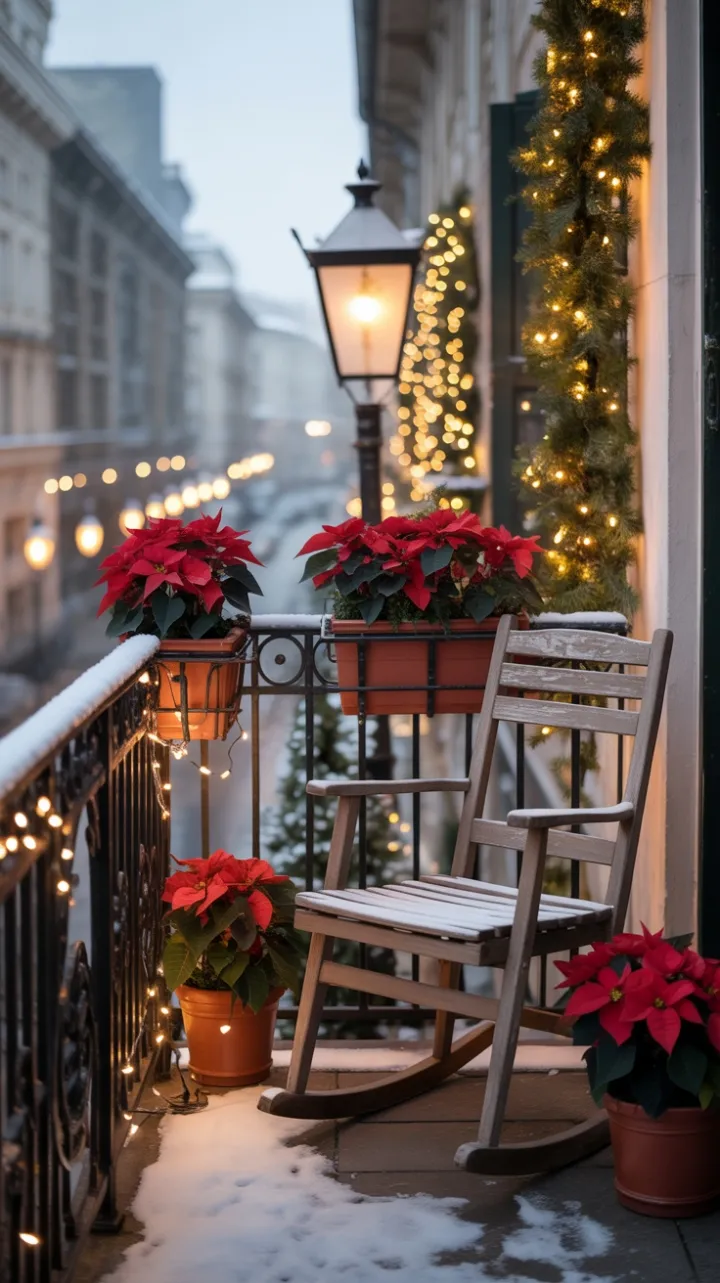 Nostalgic Vintage Christmas Balcony