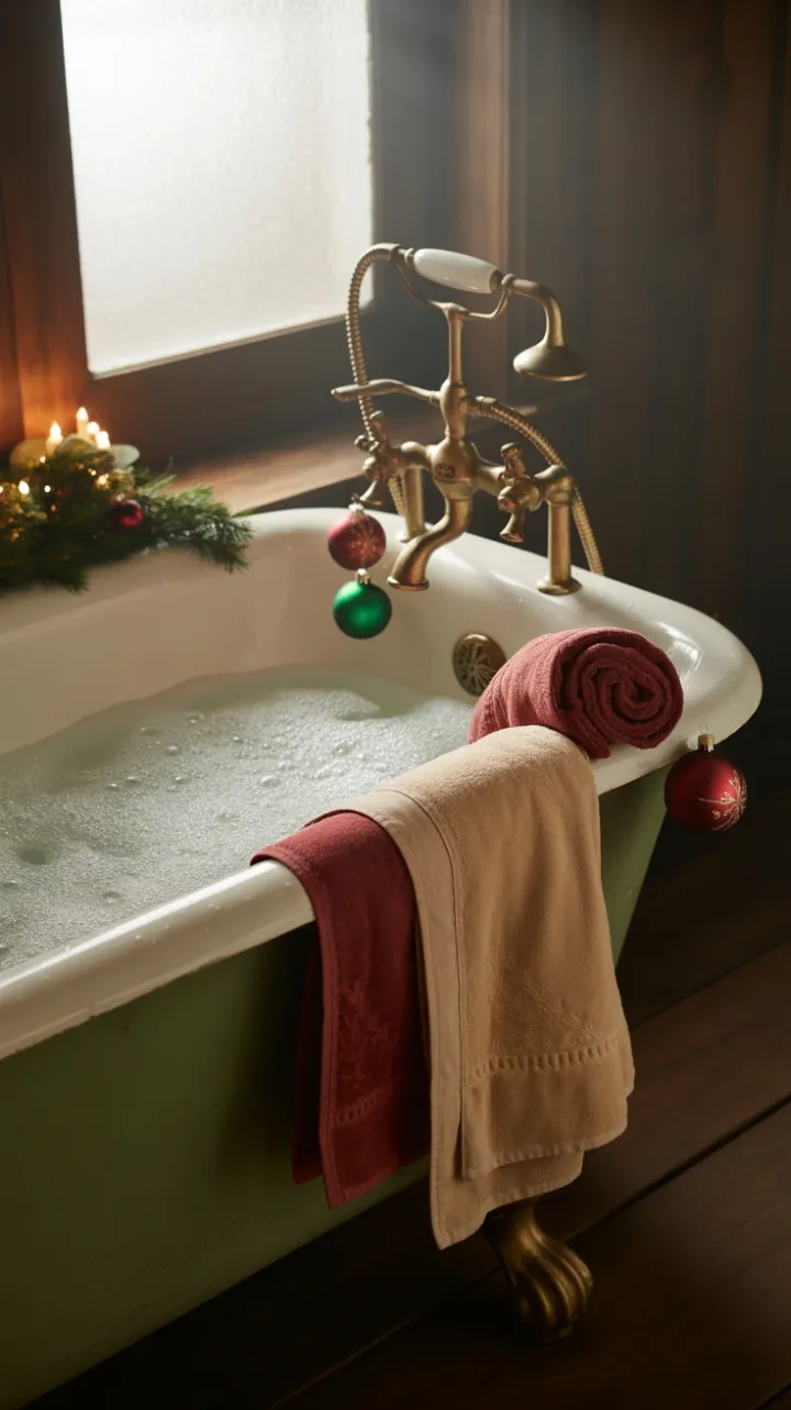 Gilded Holiday Soak in a Vintage Clawfoot