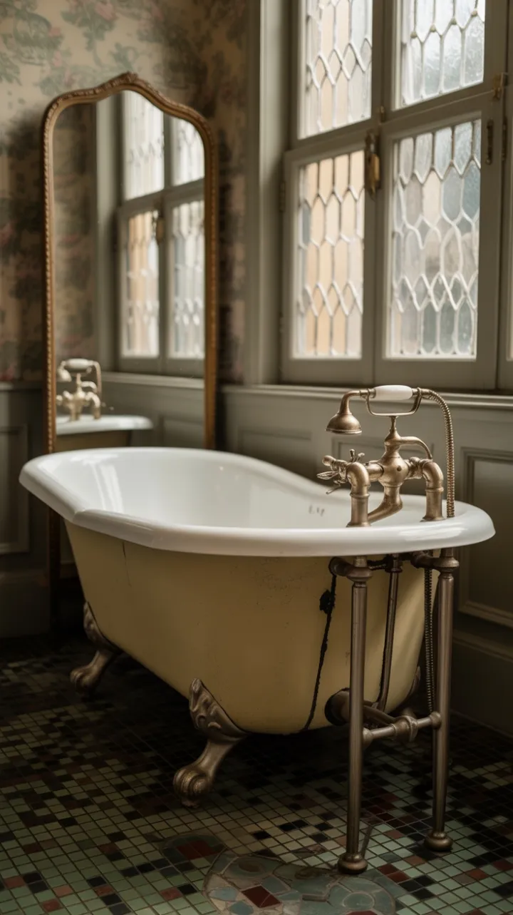 Gilded Reverie A Restored 1920s Bath