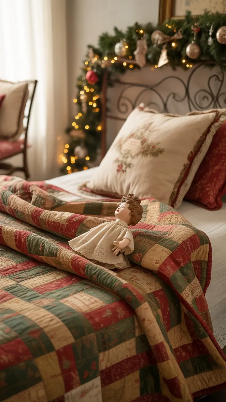 Heirloom Holiday Bedroom Awash in Warm Glow