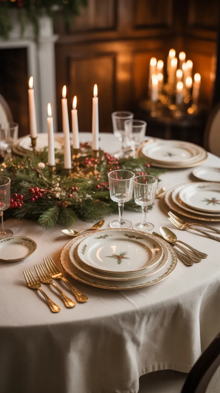 Heirloom Holiday Table Dressed in Vintage Christmas Charm