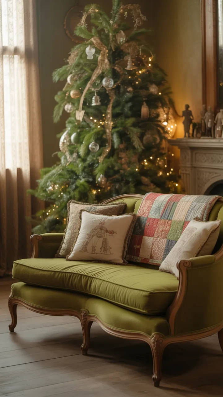 Heirloom Holiday in Olive Velvet