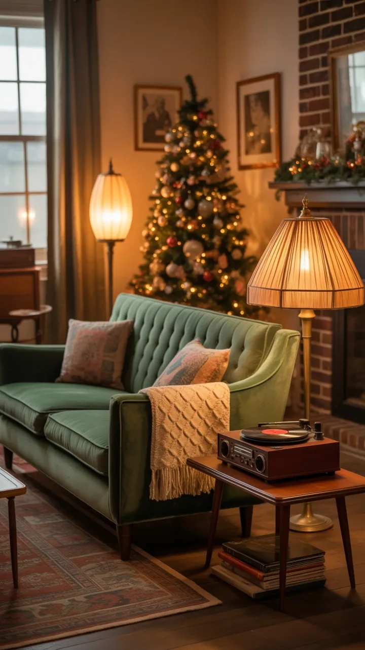 Emerald Velvet and Fireside Holiday Nostalgia