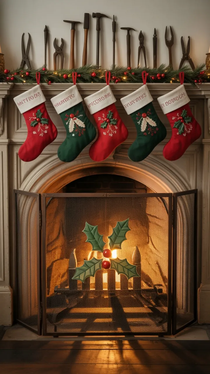 Hearthbound Holidays with Stitched Stockings and Timeless Glow