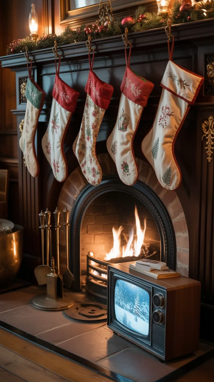 A Heritage Hearth Dressed in Vintage Christmas