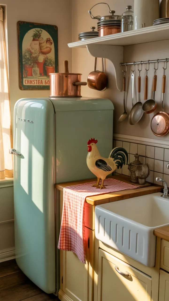 Turquoise Mornings in a Vintage Farmhouse Kitchen