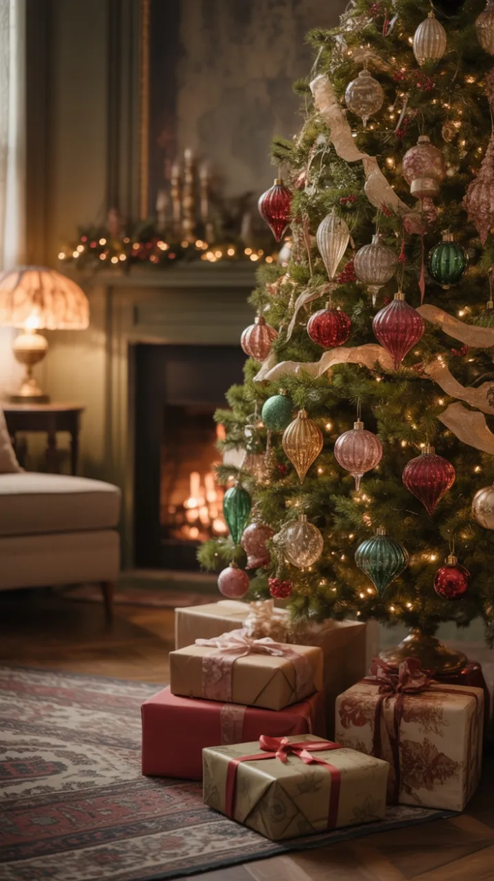 Timeless Holiday Glow in a Mid‑Century Living Room
