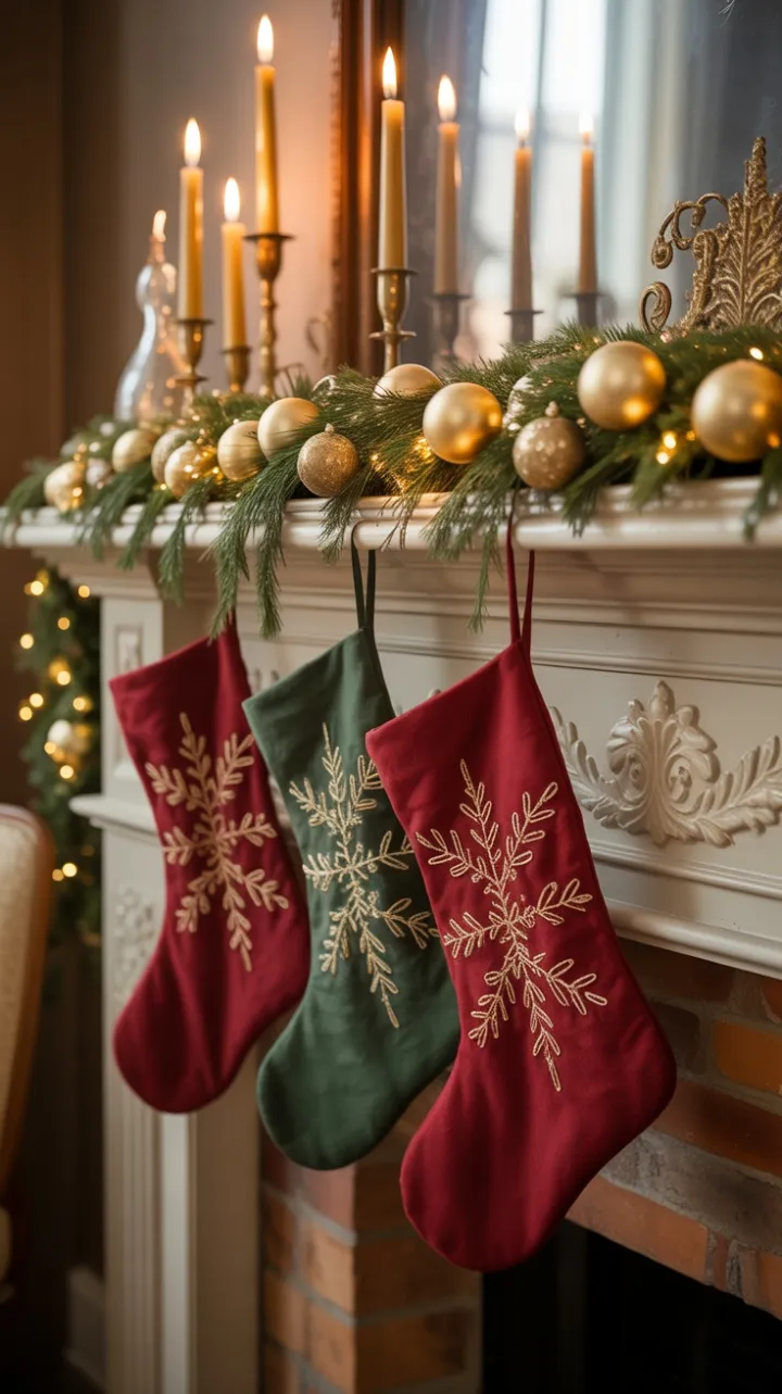 Crimson and Gold Mantelpiece Memories