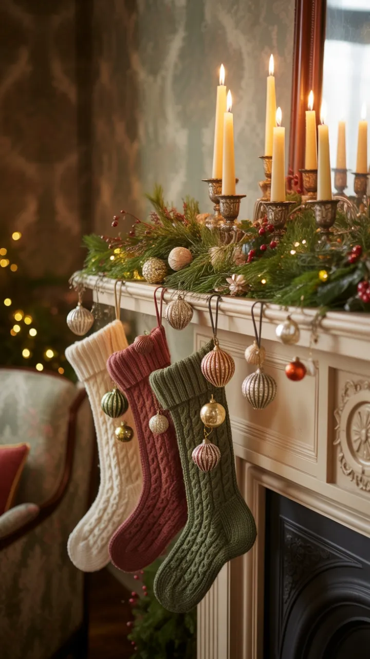 Heirloom Hearth Dressed in Knits and Evergreen