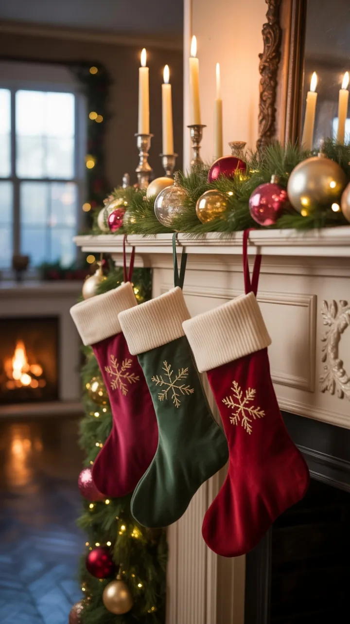 Velvet Stockings and Gilded Garland by Candlelight
