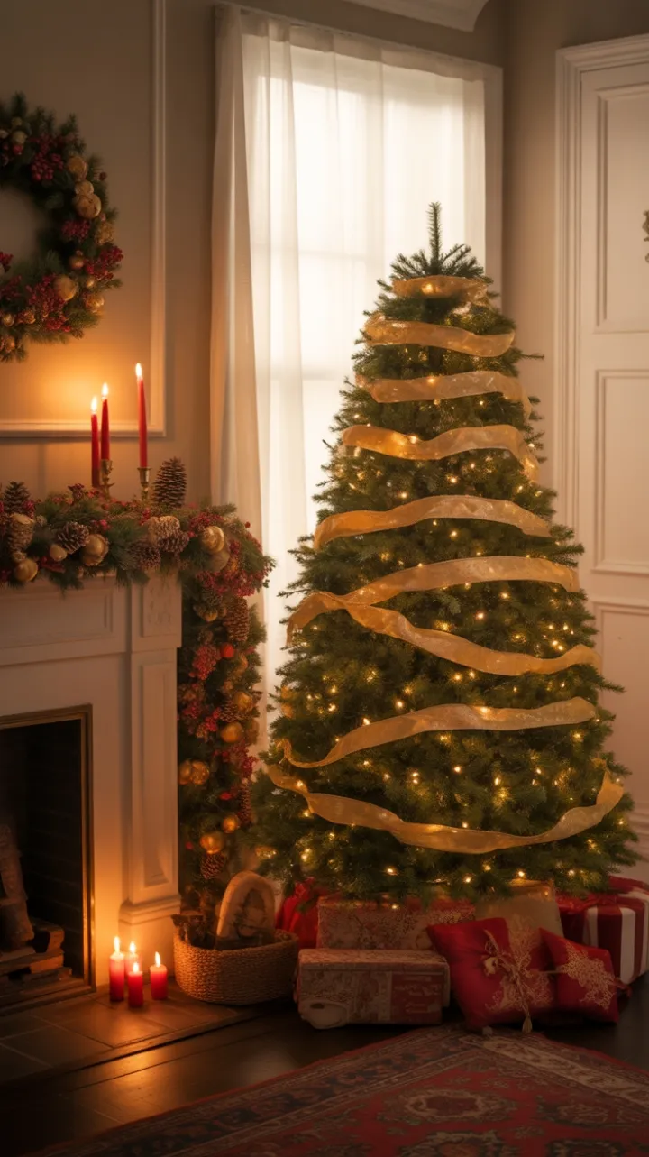 Nostalgic Christmas Glow by the Hearth