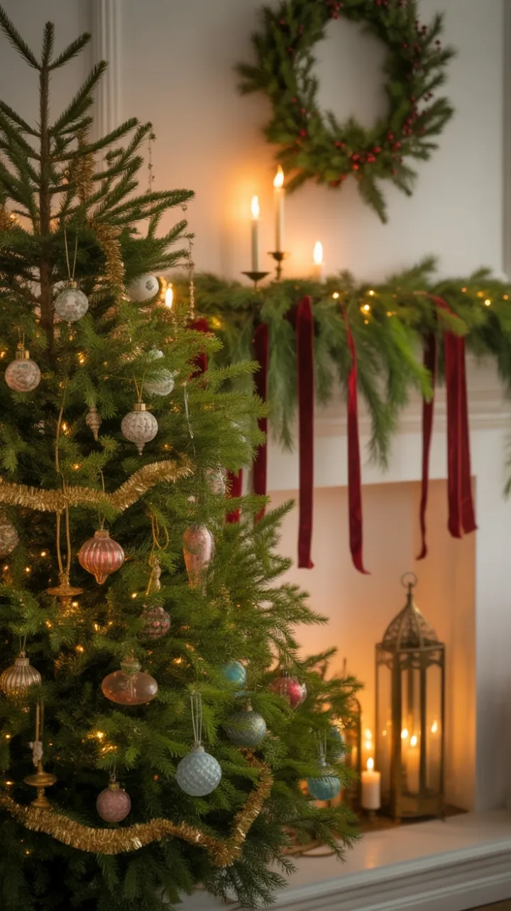 Candlelit Vintage Christmas by the Hearth