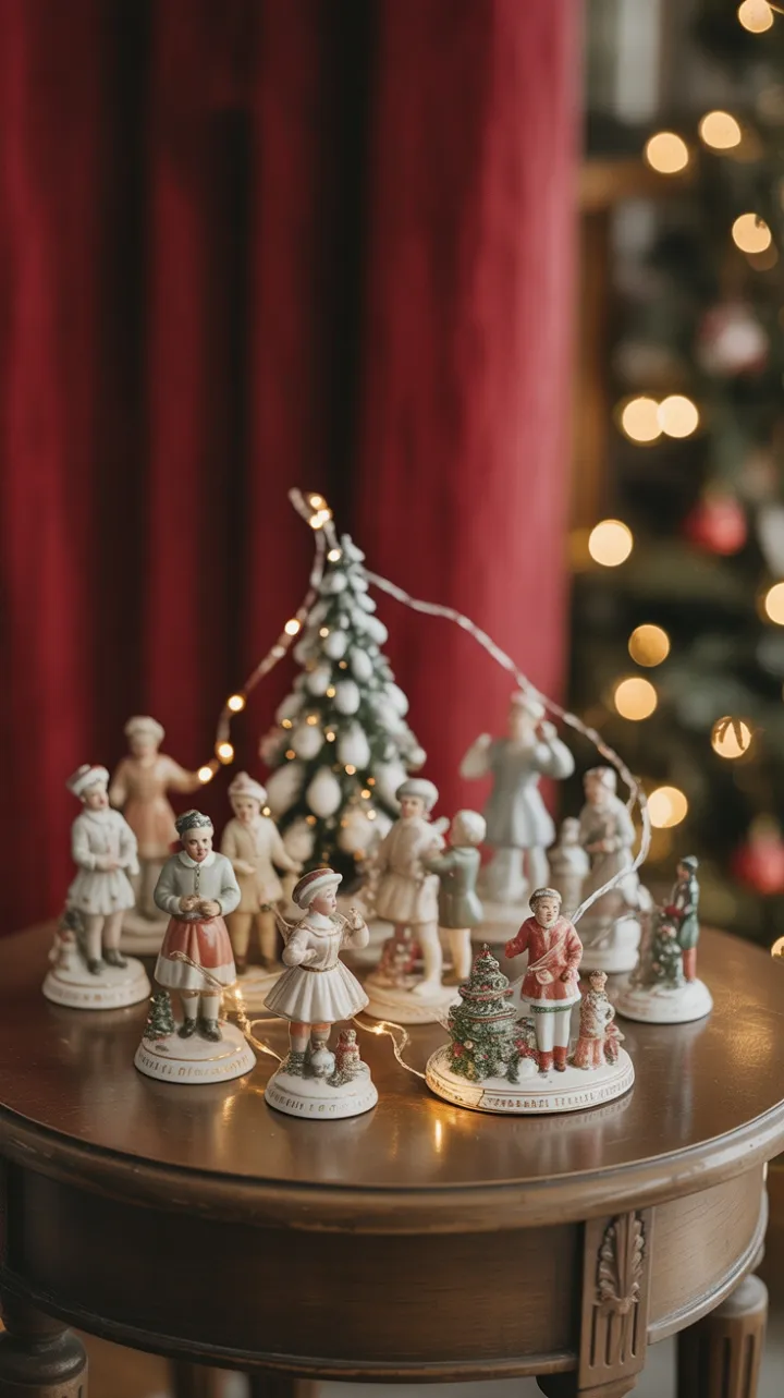 Velvet Glow Porcelain Holiday Vignettes