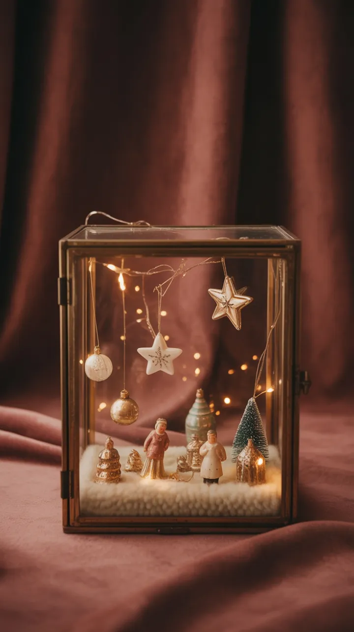 Miniature Christmas Cabinet of Nostalgia