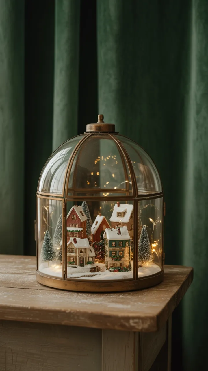 Vintage Terrarium Christmas Village