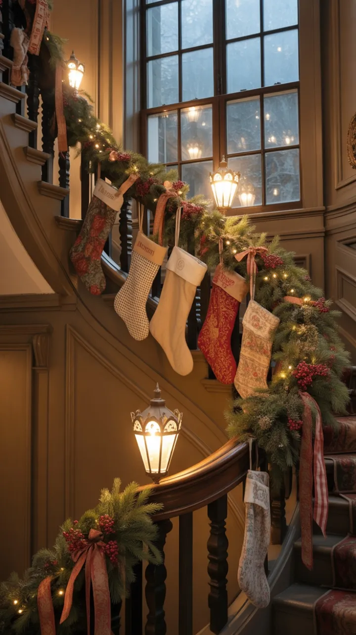Heirloom Holiday on the Grand Curving Staircase