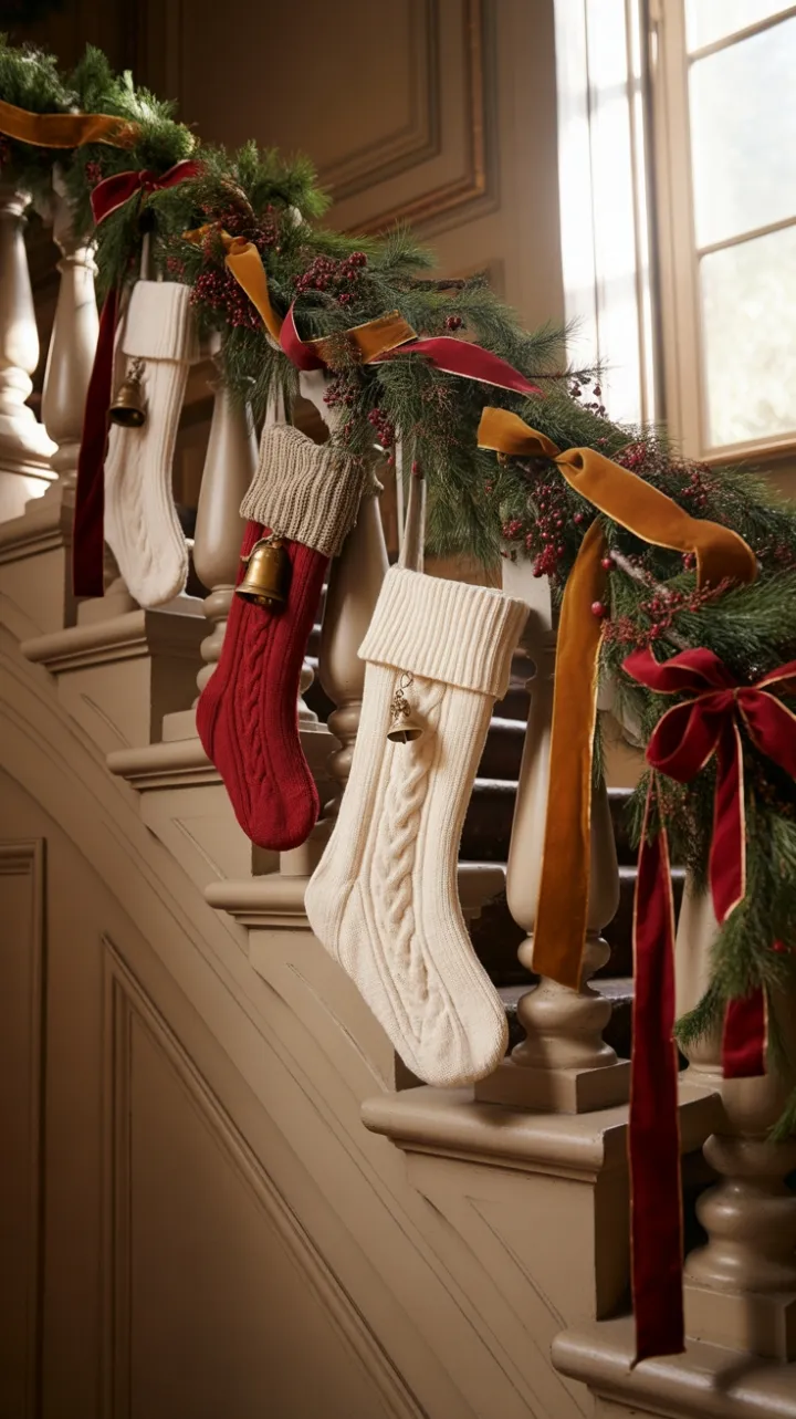 Timeless Holiday Elegance on a Heritage Staircase