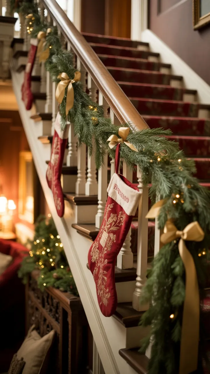 Heirloom Holiday on a Grand Staircase