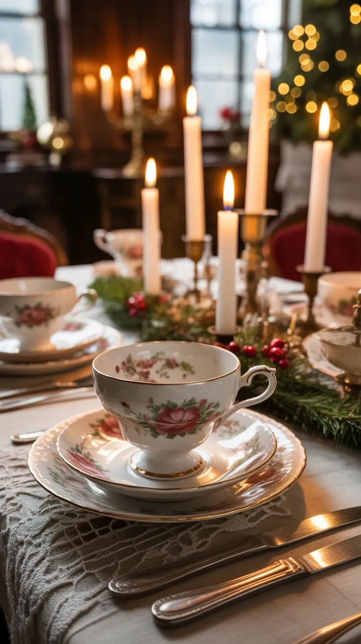 Heirloom Holiday Tea in Lace and Silver