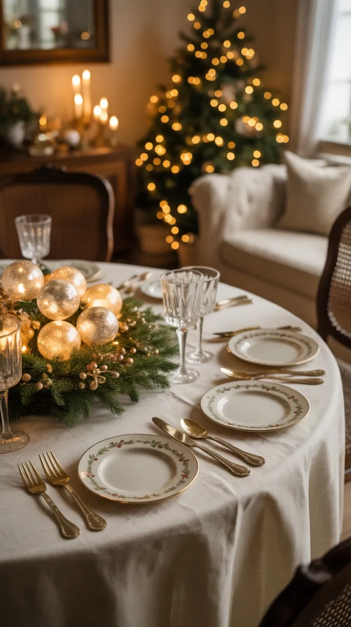 Candlelit Heirloom Christmas Table