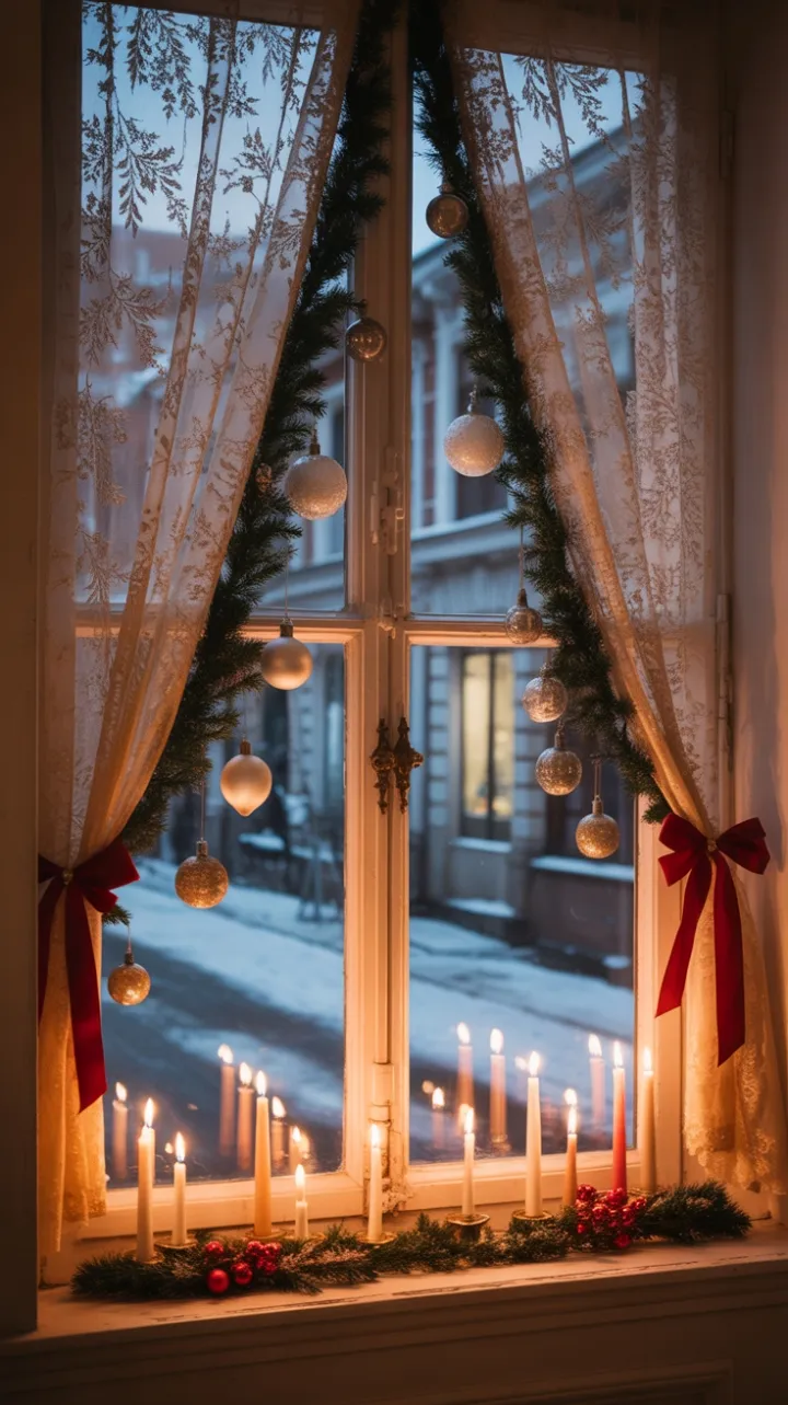 Vintage Lace Velvet Holiday Glow