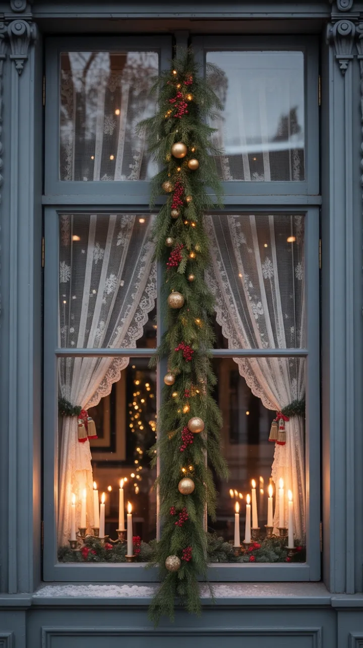 Lace and Evergreen A Heritage Christmas Window