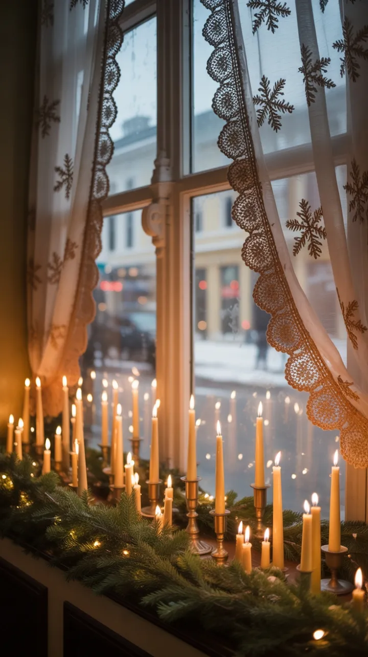 Timeless Holiday Glow Through Lace and Beeswax