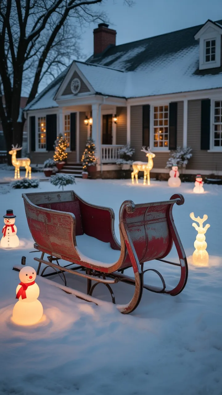 Faded Cherry Sleigh and Retro Holiday Glow