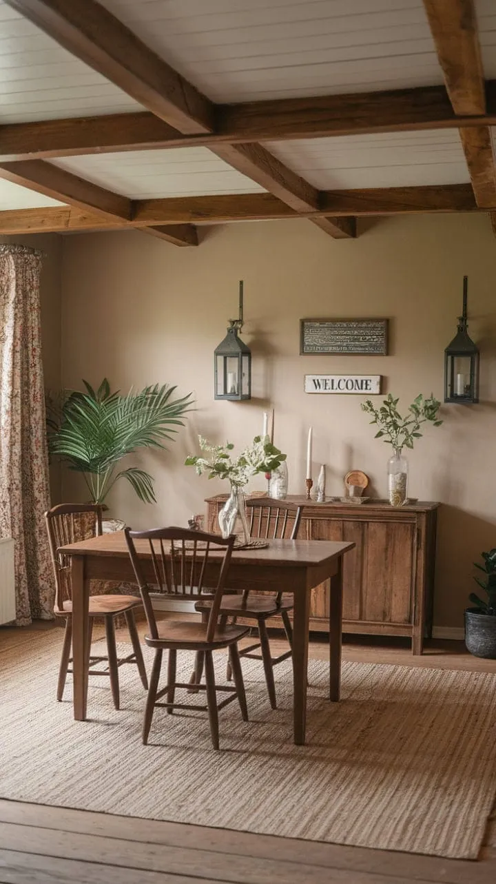 In this charming retreat of rustic elegance, each meal transforms into a peaceful tribute to enduring beauty and serenity.