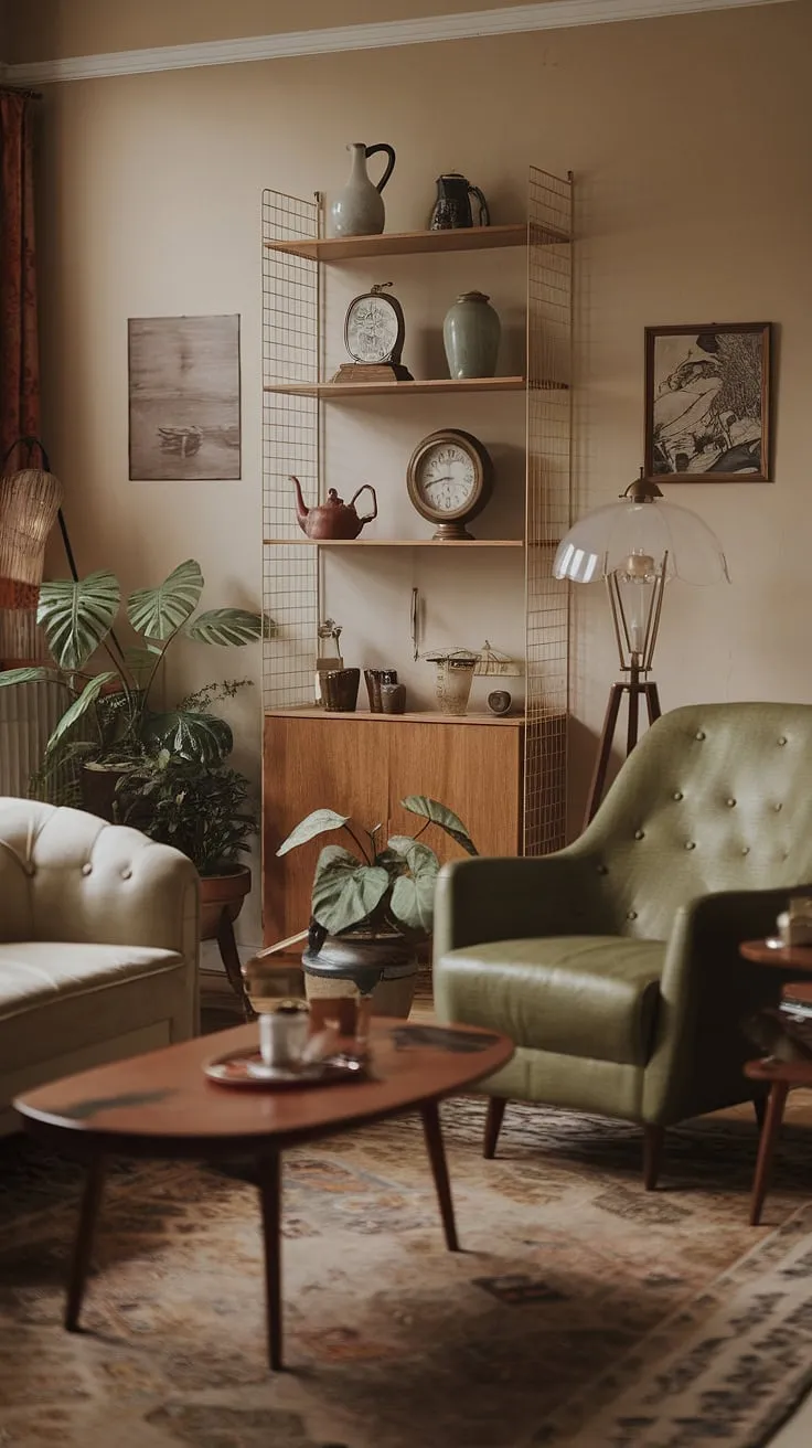 With its warm ambiance and charming casa vintage elements, this retro studio captures the essence of vintage home vibes effortlessly.