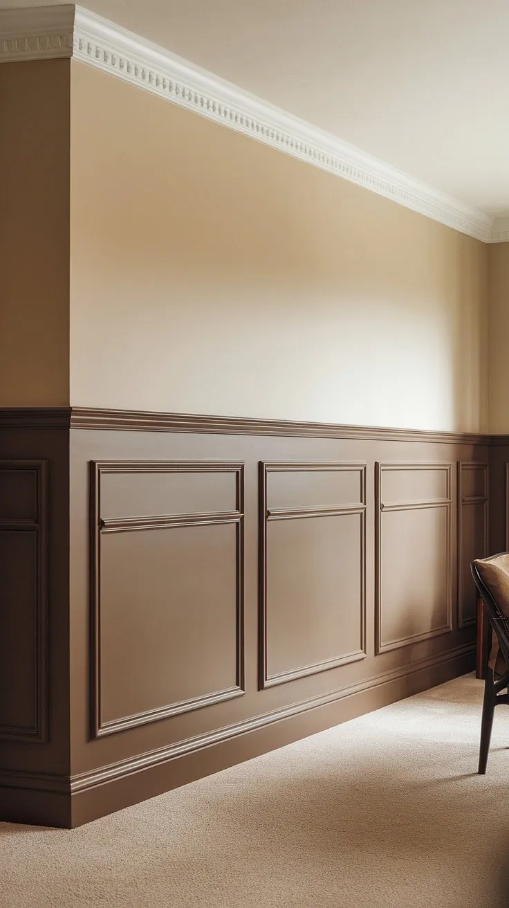 The grandeur of this space is undeniably amplified by the full wall wainscoting.  This isn't your average half panel wainscoting; it's a breathtaking display of wainscoting designs that seamlessly integrates with the high ceilings.  Whether you're seeking wainscoting ideas for your living room, hallway wainscoting, or even wainscoting for entryways, this image offers a wealth of inspiration.  The exquisite wainscoting trim elevates the room, showcasing a style that transcends typical wainscoting wallpaper and hints at both Victorian and Art Deco wainscoting influences.  This is high ceiling wainscoting at its finest.