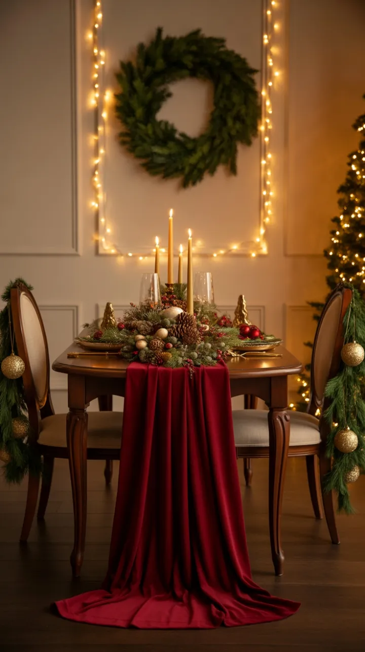 Mahogany Feast Dressed in Velvet and Gold
