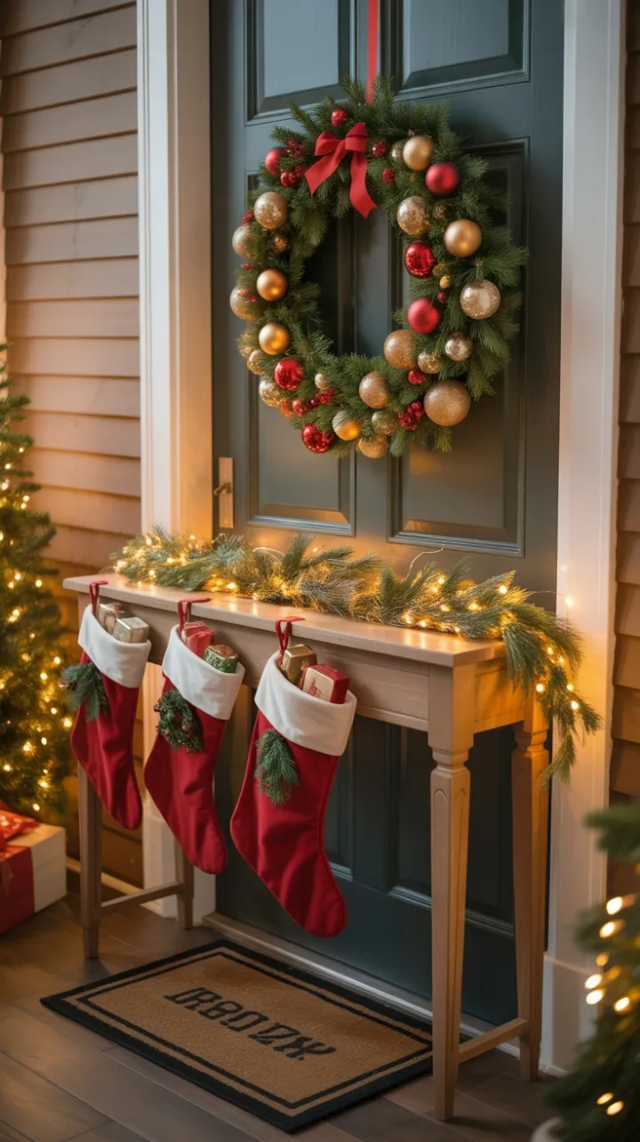 A Warm Christmas Welcome at the Door