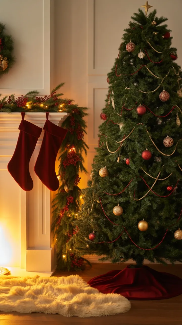 Warmth and Wonder of a Gold and Crimson Christmas