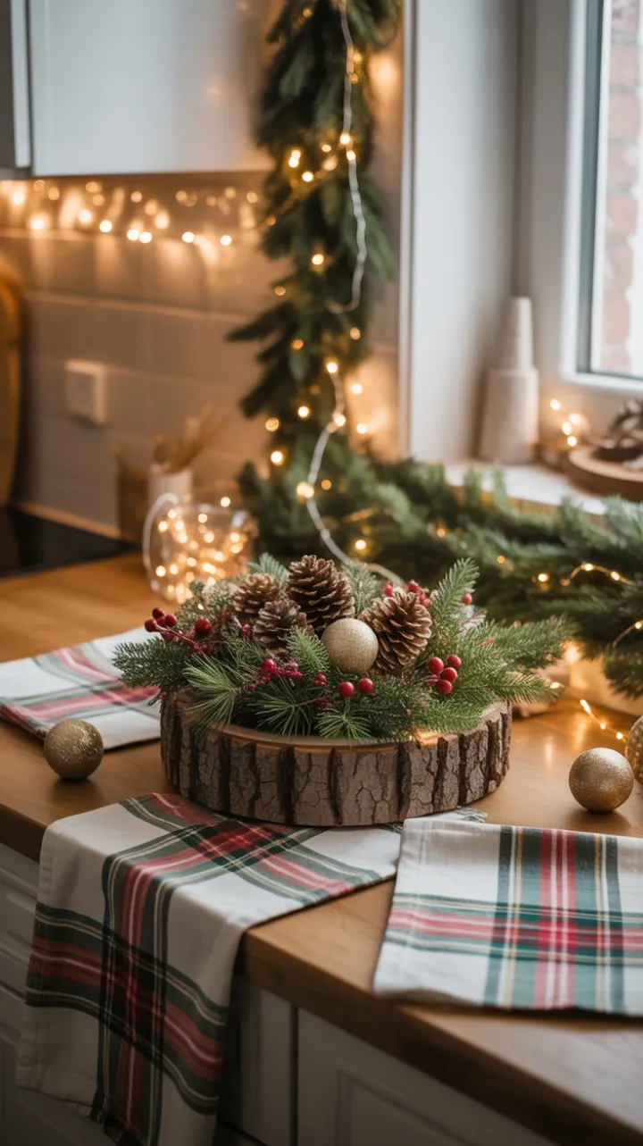Cozy Rustic Christmas Countertop Glow