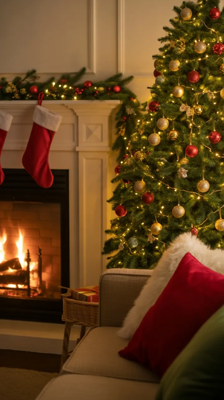 Cozy Christmas Eve by the Firelight