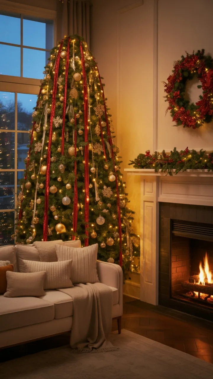 Fireside Christmas in Golden Dusk