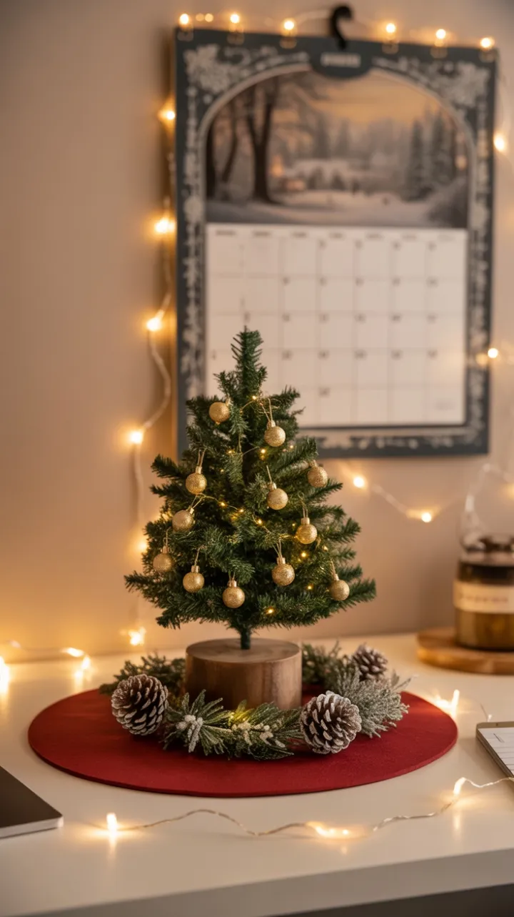 Cozy Office Christmas Glow