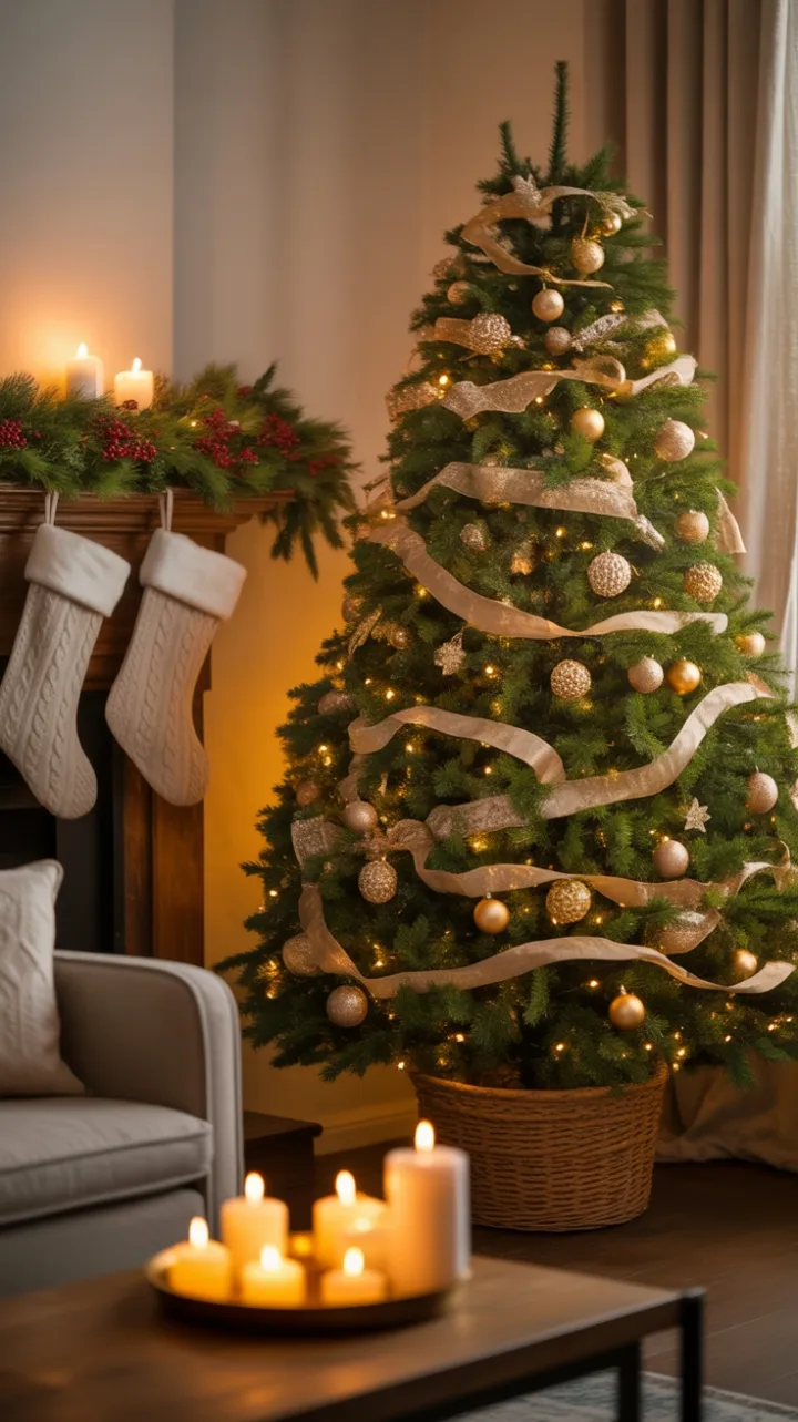 Christmas by the Fireside in a Golden Glow