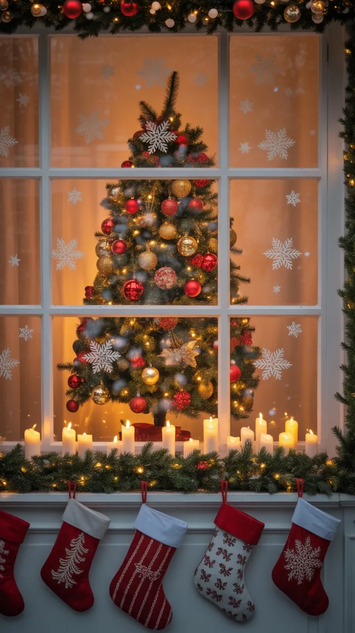 Twinkling Christmas Window of Cozy Magic