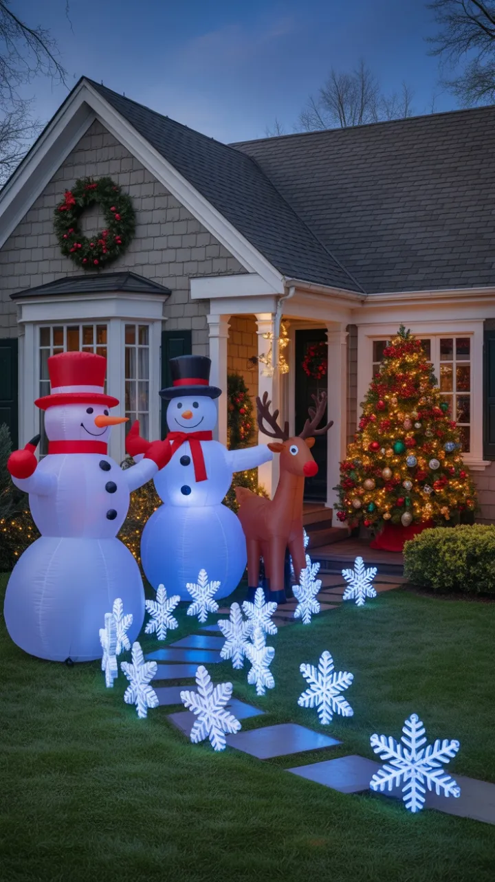 Twinkling Suburban Holiday Wonderland