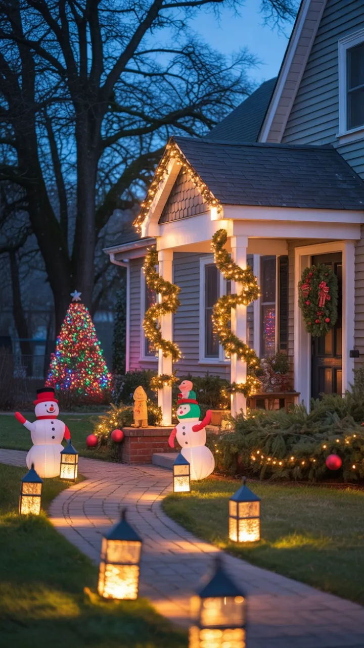 Twilight Welcome to a Festive Holiday Home