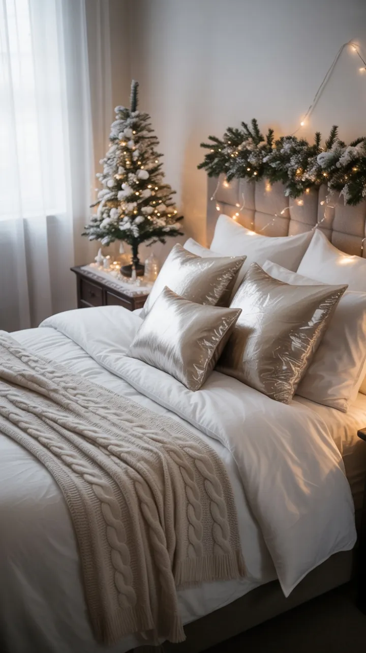 Snow-Kissed Sanctuary – Cozy Christmas Bedroom Retreat