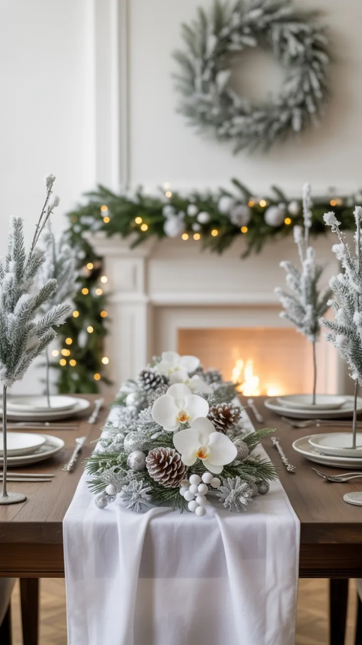 Snow-Kissed White Christmas Table