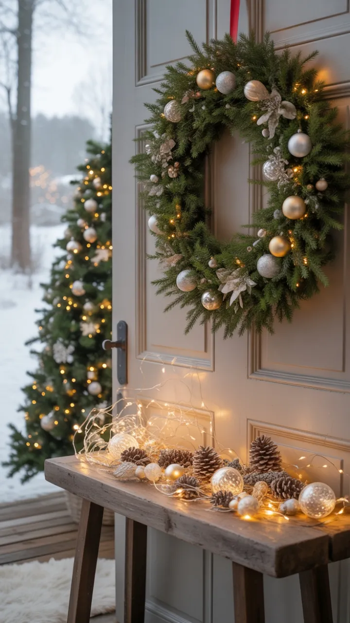 Snow-Kissed Welcome to a Cozy Christmas Home