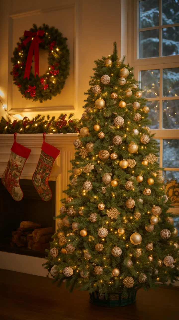 Snow-Kissed Windowlight and the Golden Glow of Christmas