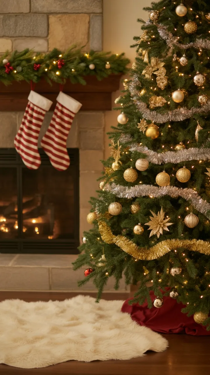Fireside Glow and a Twinkling Christmas Tree
