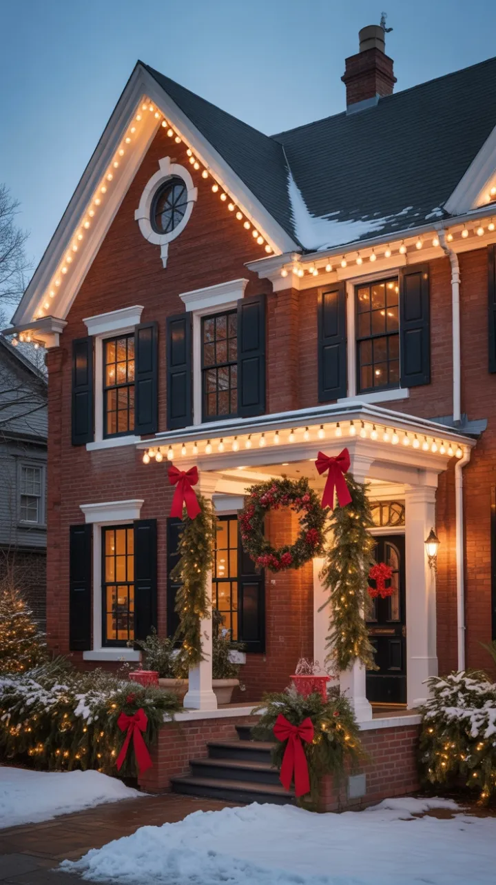 Victorian House Wrapped in Twinkling Holiday Warmth